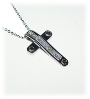 Necklace Zancan Man in Gold Diamante 0.14 Ct EC584B - EC584B